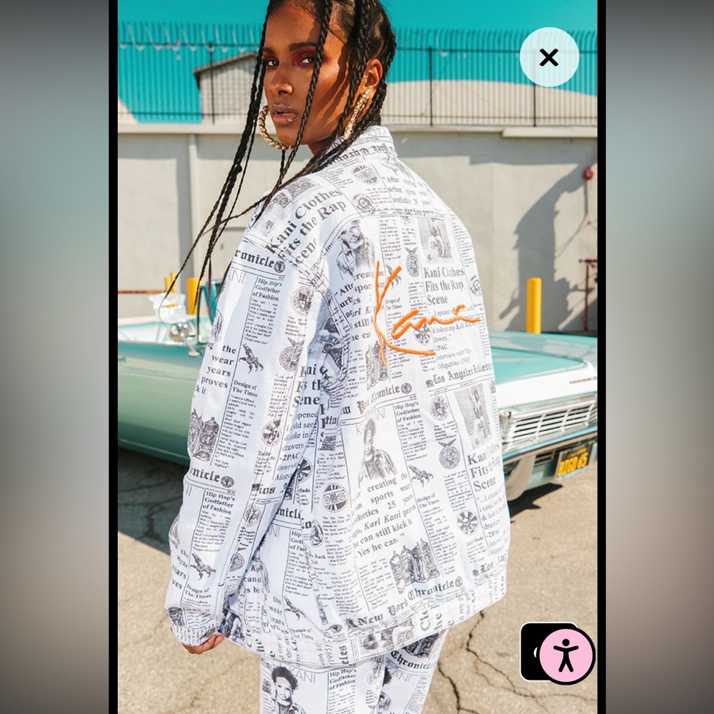 PLT Newspaper Denim Jacket